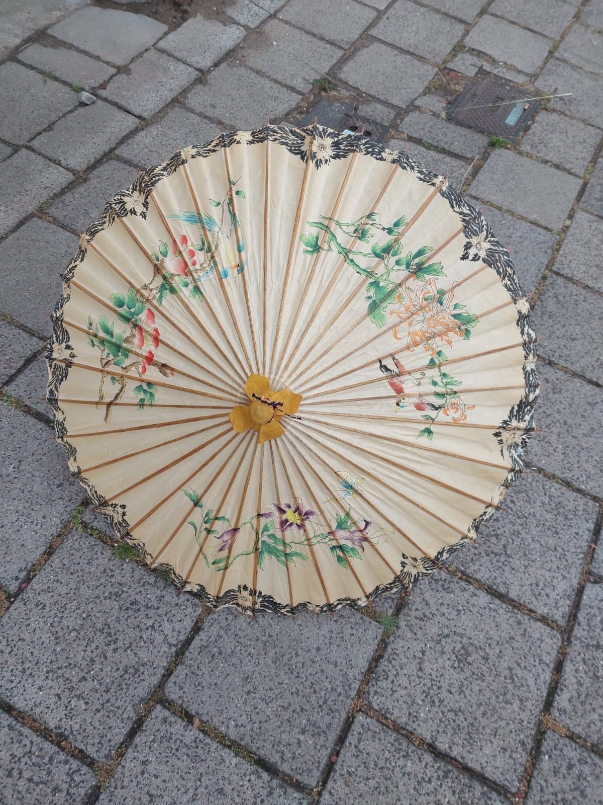 Vintage Aziatische parasol, Ophalen of Verzenden, Dames