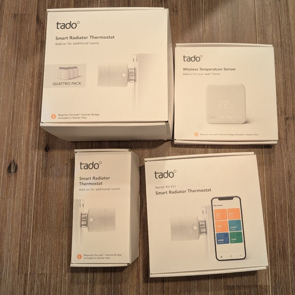 Tado V3+ Smart radiator set (6 valves + Temp Sensor +Bridge), Doe-het-zelf en Verbouw, Ophalen of Verzenden, Slimme thermostaat