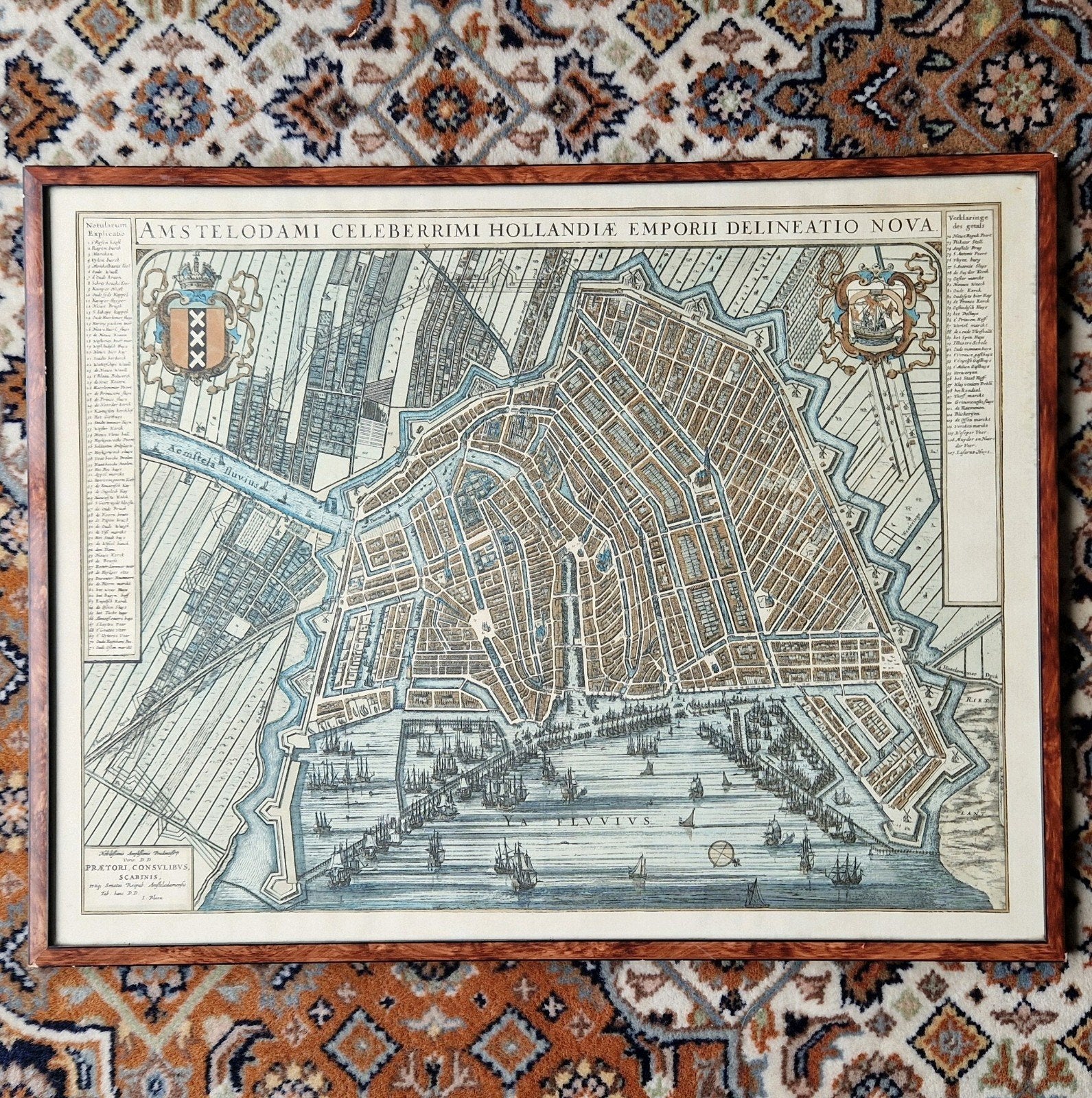 Oude stadsplattegrond kaart stadskaart van Amsterdam, Ophalen