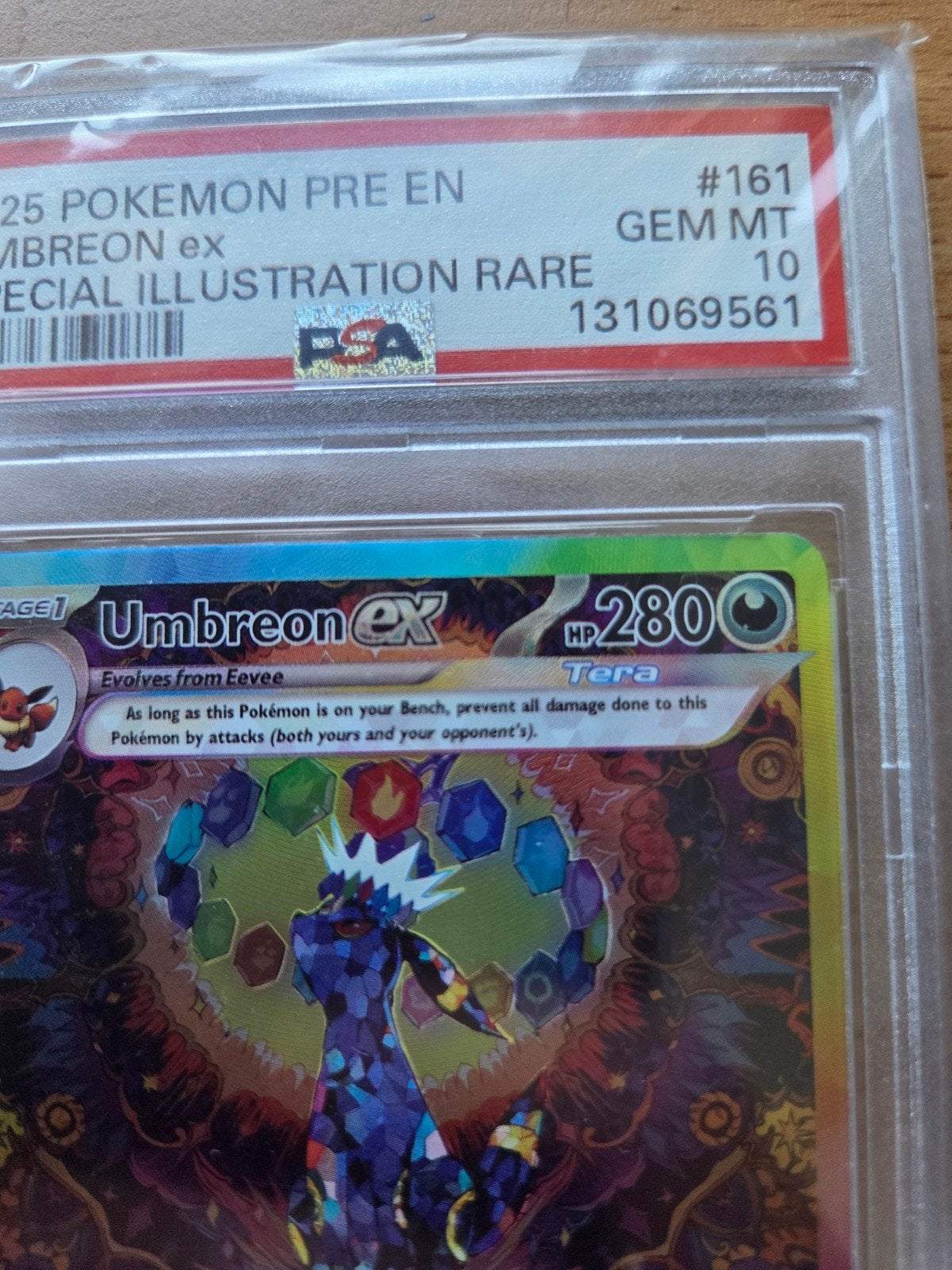 Zeldzame Pokemon umbreon ex #161 psa 10, Verzenden, Zo goed als nieuw