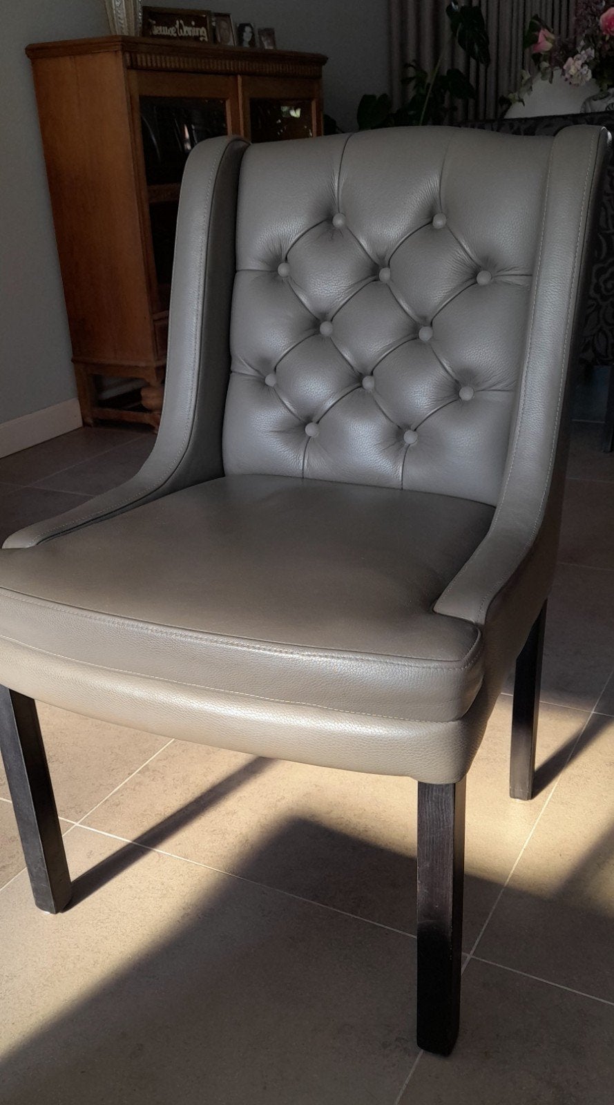 leren stoel, Huis en Inrichting, Stoelen, Ophalen, Bruin, Eén