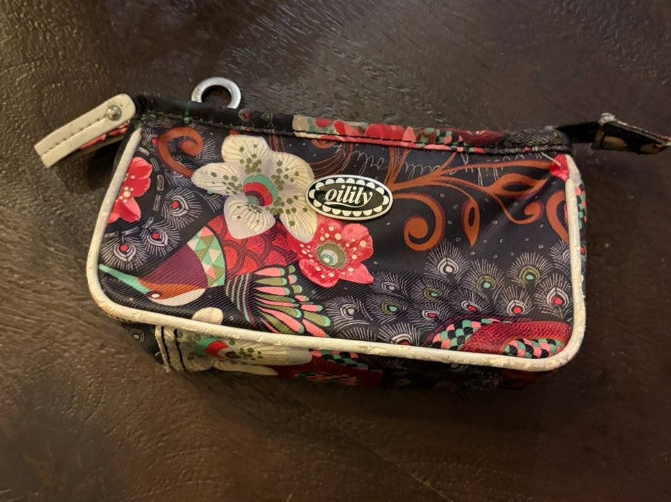 Oilily etui/portemonnee met vogel- en bloemenprint, Ophalen of Verzenden, Gebruikt, Overige kleuren, Oilily
