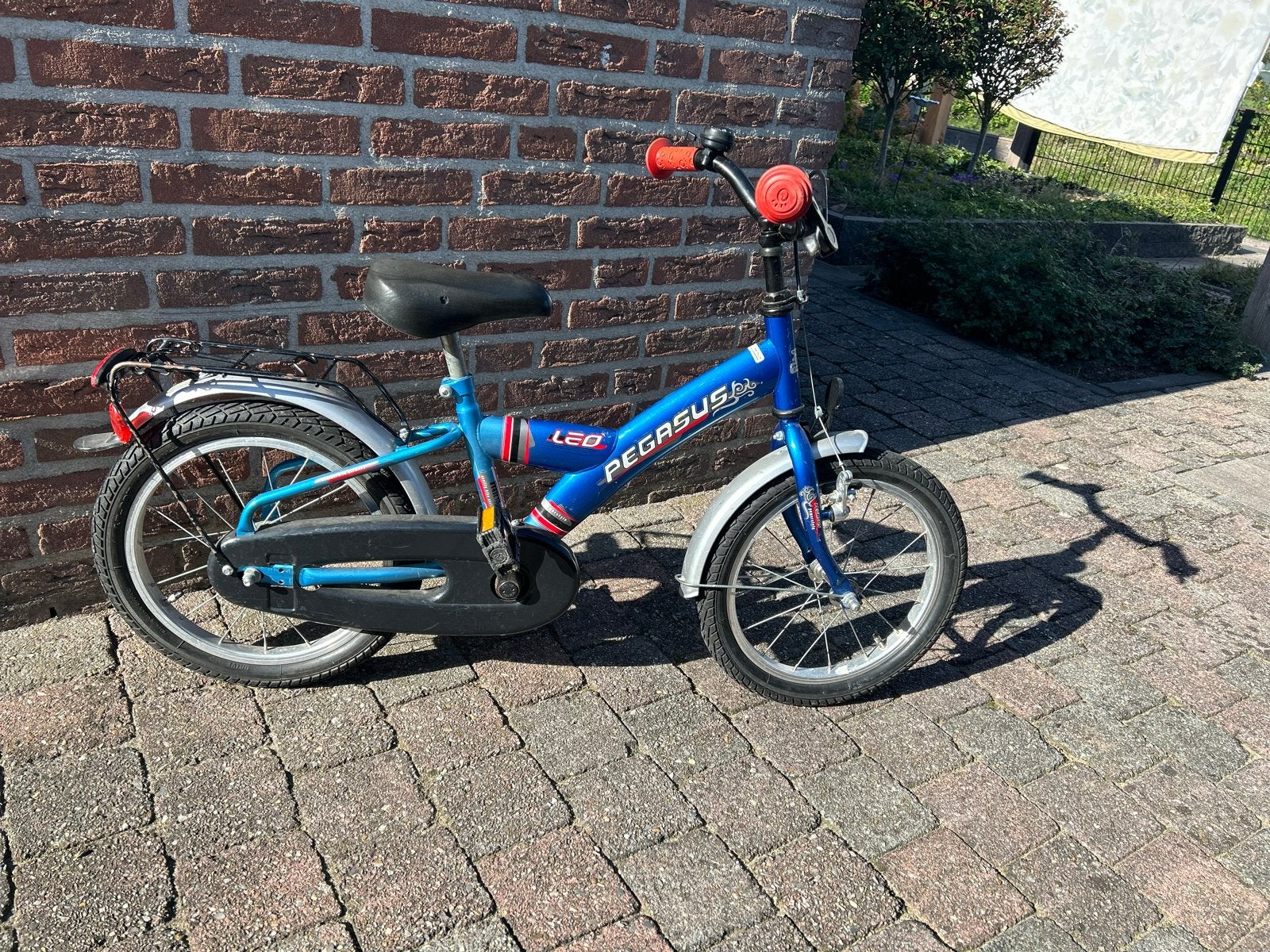 Pegasus Leo kinderfiets - 16 inch - Blauw, Ophalen, Gebruikt, Terugtraprem, 16 tot 20 inch