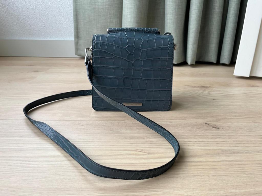 Handtasje Claudio Ferrici, Ophalen, Zo goed als nieuw, Blauw, Schoudertasje