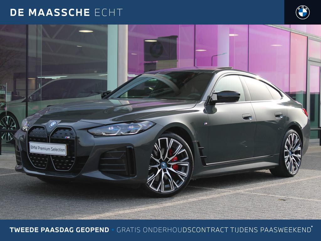 BMW i4 M50 High Executive / Schuif-kanteldak / Trekhaak / La, Auto's, BMW, Gebruikt, Met garantie (alle), Leder, 2190 kg