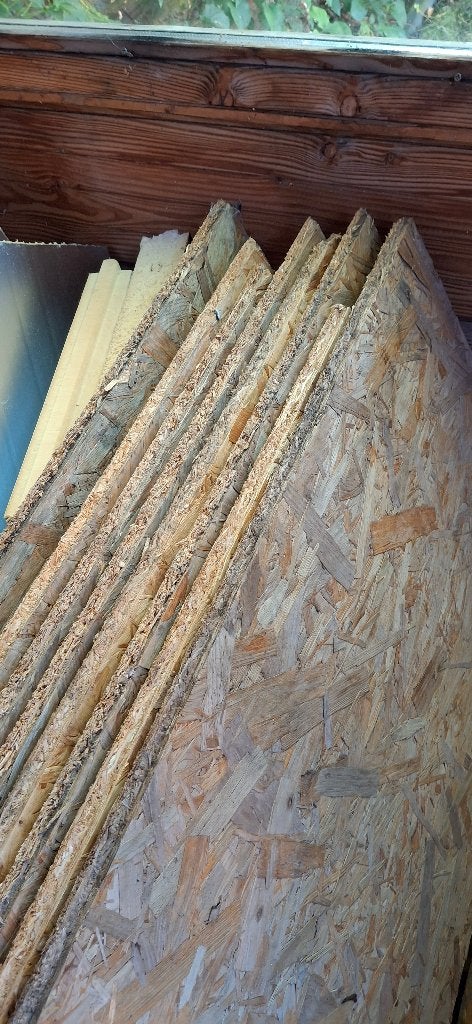 Gebruikte OSB platen, 8x, 244x60x1,8cm, lees adv, Doe-het-zelf en Verbouw, Platen en Panelen, Ophalen, Gebruikt, Hout, Minder dan 20 mm