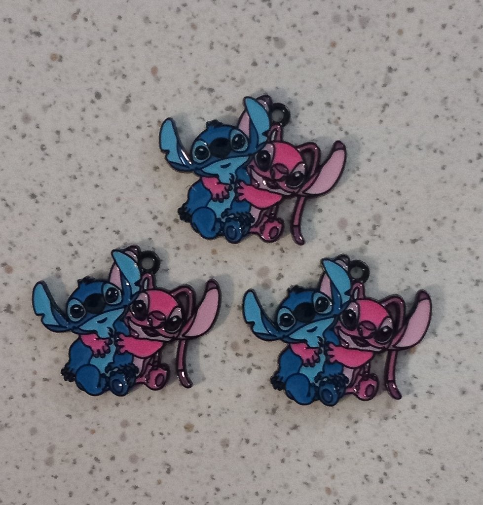 Stitch en angel metalen bedel, Ophalen of Verzenden, Nieuw, Bedel