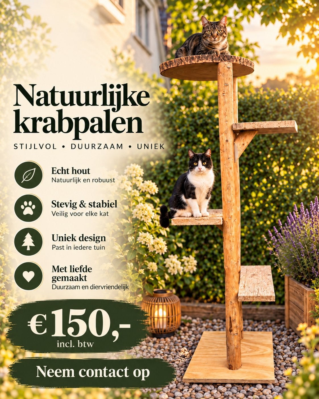 Natuurlijke krabpalen, Ophalen of Verzenden, Nieuw