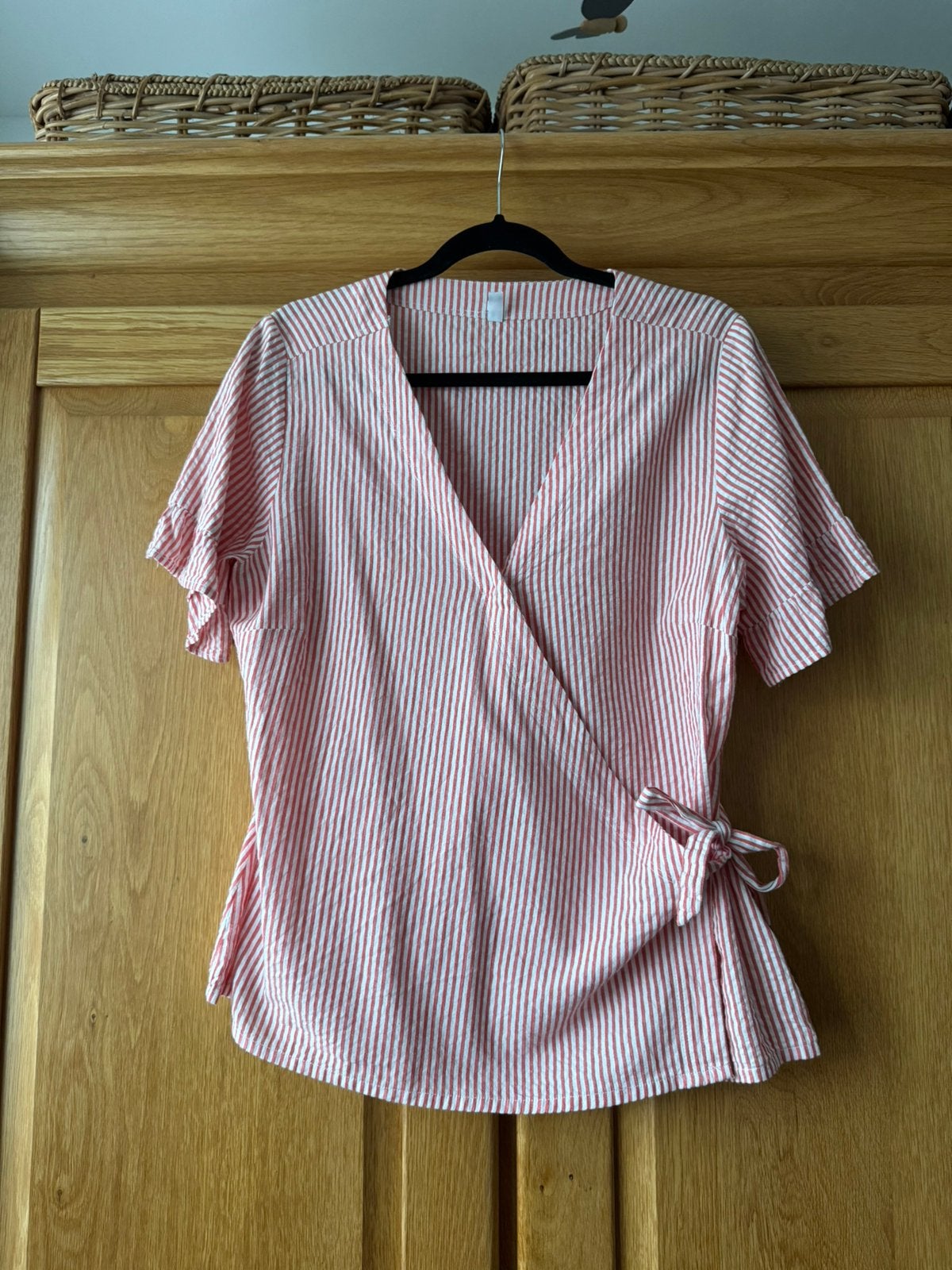 Dames blouse wikkel rood | maat M, Kleding | Dames, Ophalen of Verzenden, Zo goed als nieuw, Maat 38/40 (M), Rood