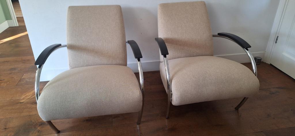 Gelderland fauteuil 5470 design jan des bouvrie als nieuw 2x, Ophalen, 75 tot 100 cm, Zo goed als nieuw, Stof