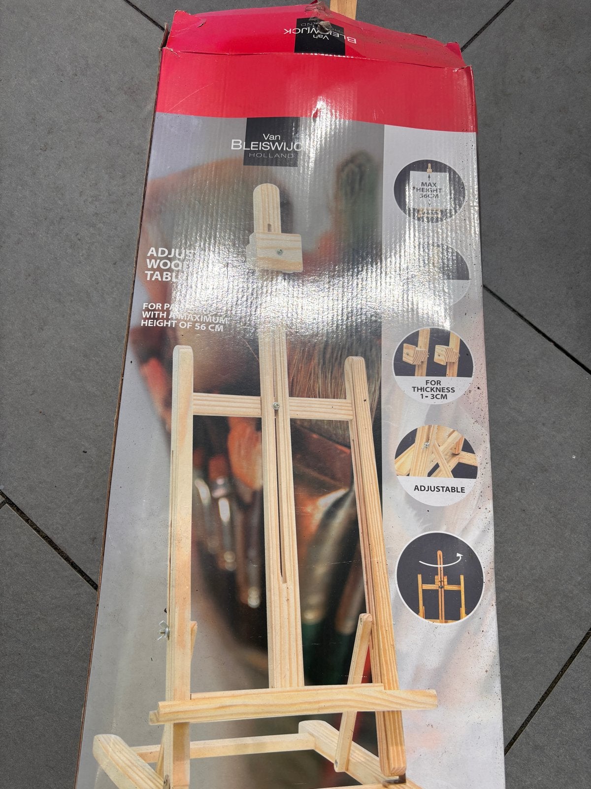 Houten ezel voor schilderen - verstelbaar, Ophalen, Nieuw, Ezel