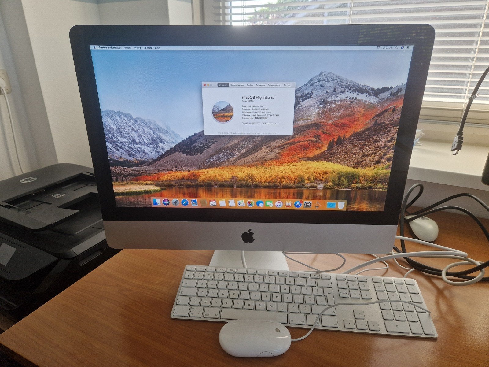 Imac 21.5 inch mid 2011 2.8ghz i7, Computers en Software, Apple Desktops, Ophalen, Gebruikt, 2 tot 3 Ghz, IMac