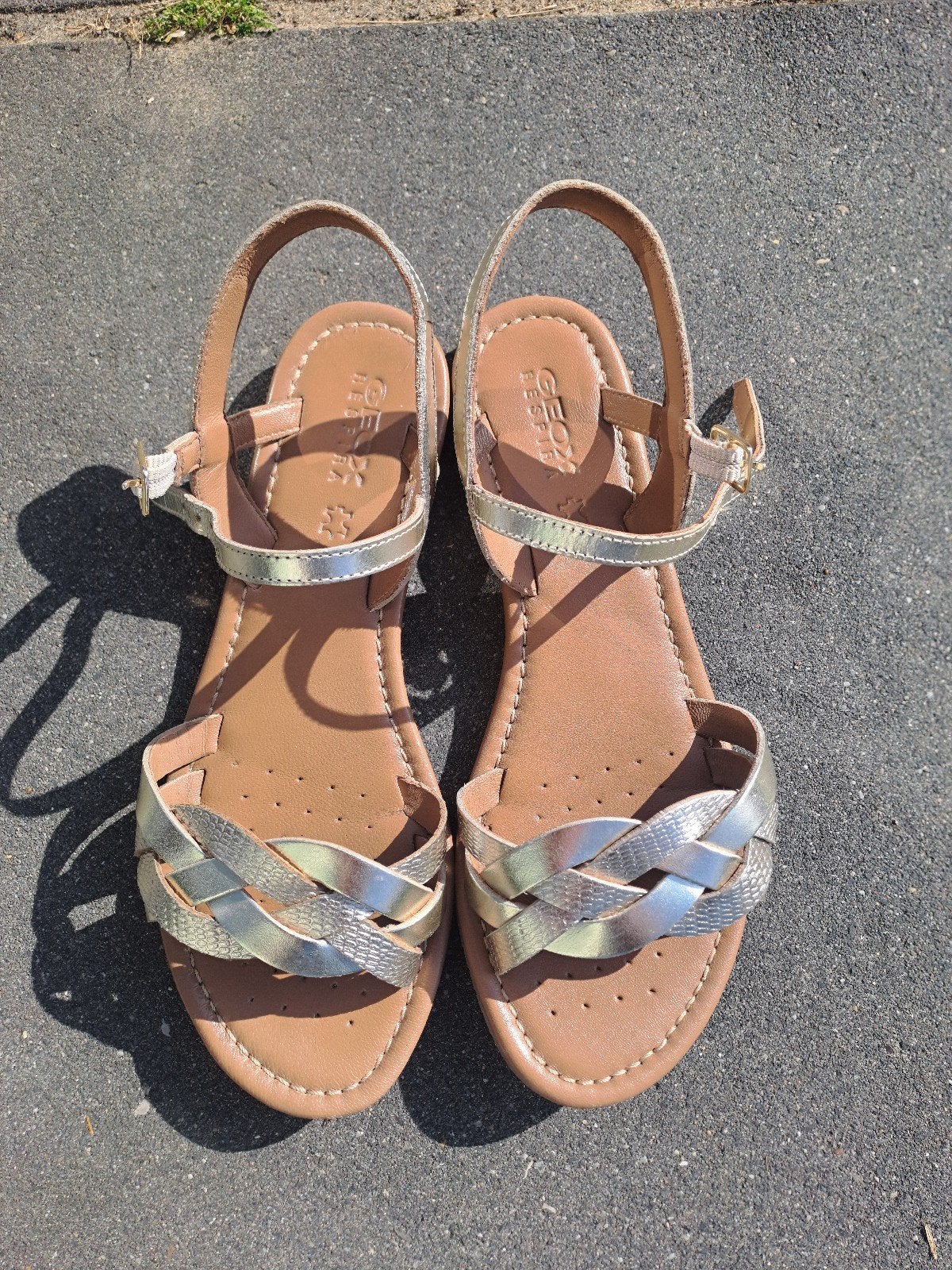 Geox sandalen maat 38, leer, Geox, Zo goed als nieuw, Sandalen of Muiltjes, Ophalen of Verzenden