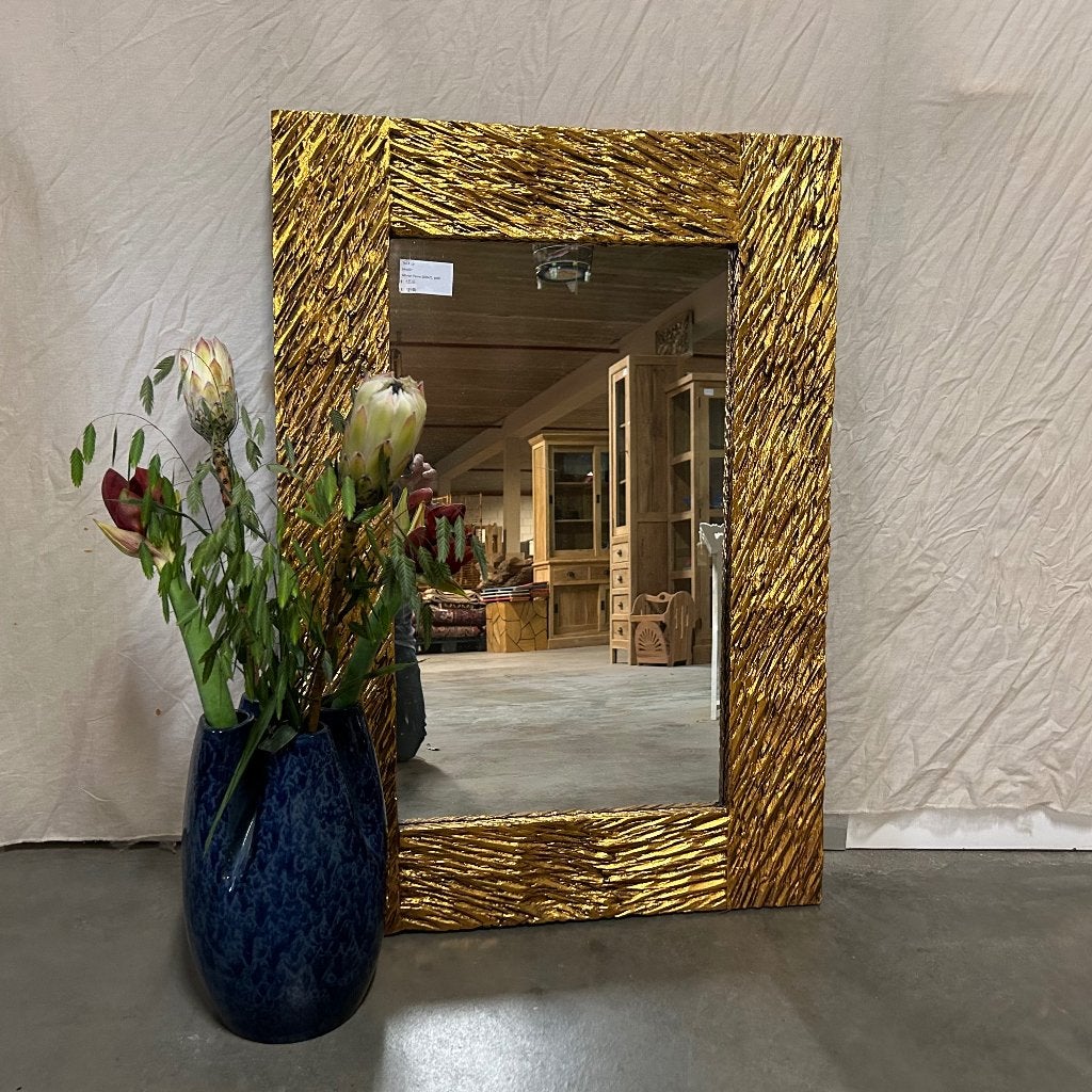 spiegel goud - houten lijst 100 x 70 cm - Gratis bezorgd, Huis en Inrichting, TTM Wonen, Meubels – (Perzische) Tapijten en Woonaccessoires