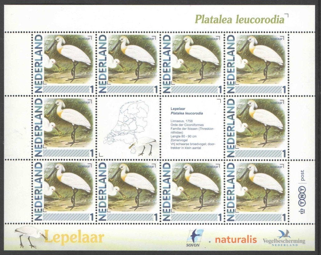 Postzegels Vogels in Nederland: Lepelaar, Ophalen of Verzenden, Na 1940, Postfris
