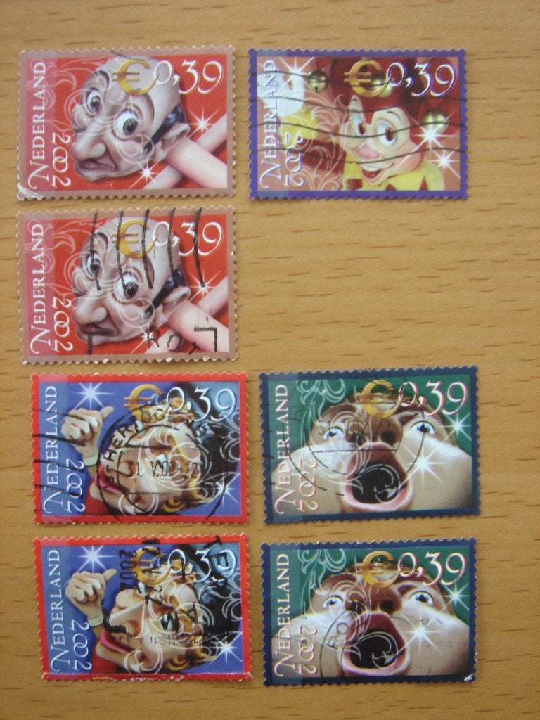 2002 Efteling 7x NVPH 2084 - 2085 - 2086 en 2087 , Postzegels en Munten, Postzegels | Nederland, Ophalen of Verzenden, Na 1940