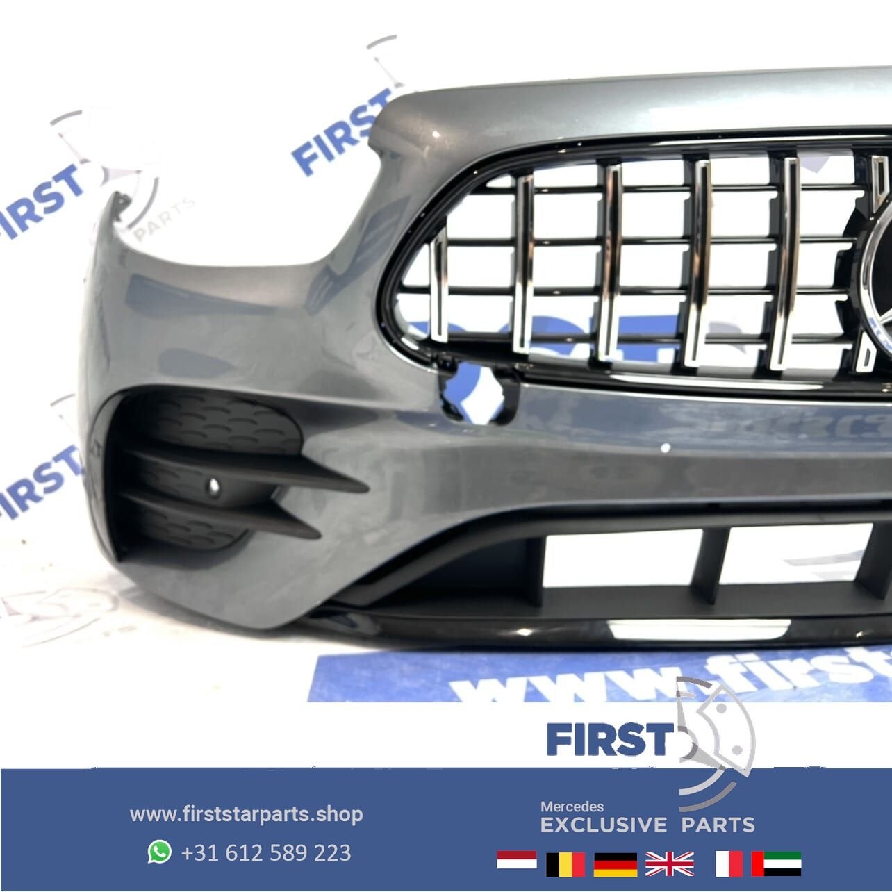 W213 W238 E43 E53 FACELIFT AMG VOORBUMPER GRIJS  E Klasse +, Gebruikt, -, Voor, Ophalen of Verzenden