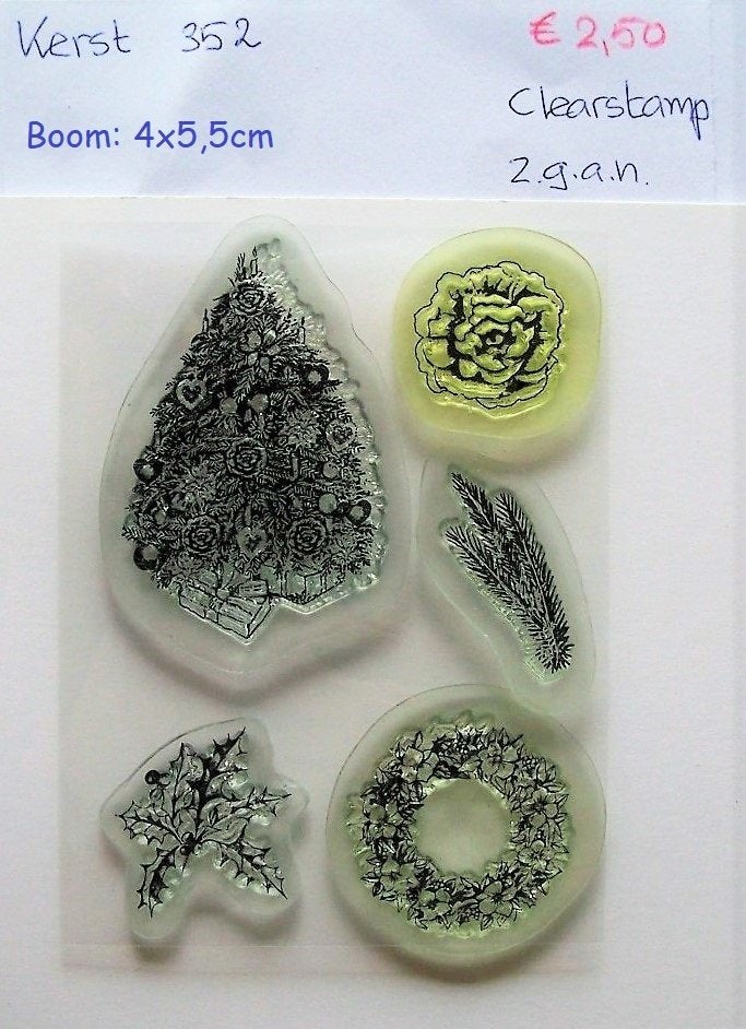 Kerst 352 Clearstamp, Ophalen of Verzenden, Gebruikt, Clearstamp