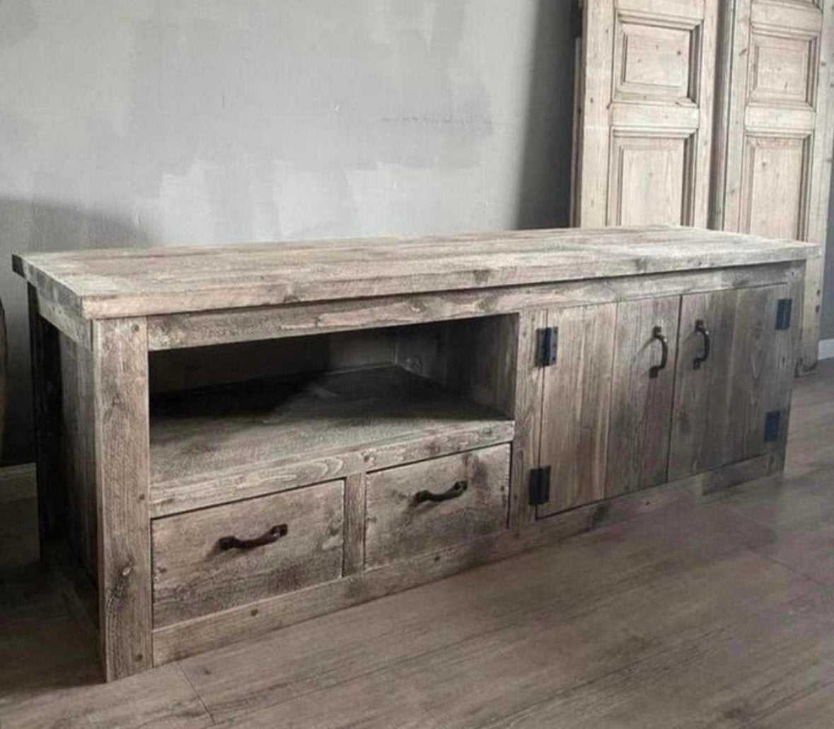 ~Stoer Sober Landelijk Houten Tv-Meubel/Wandmeubel~, Huis en Inrichting, Woonaccessoires | Overige, Ophalen of Verzenden, Nieuw