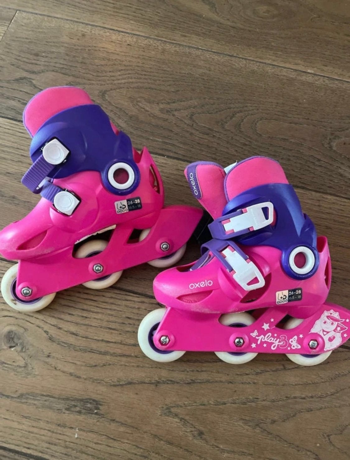 Roze oxelo skates maat 26-28, Ophalen of Verzenden, Verstelbaar, Zo goed als nieuw, Kinderen