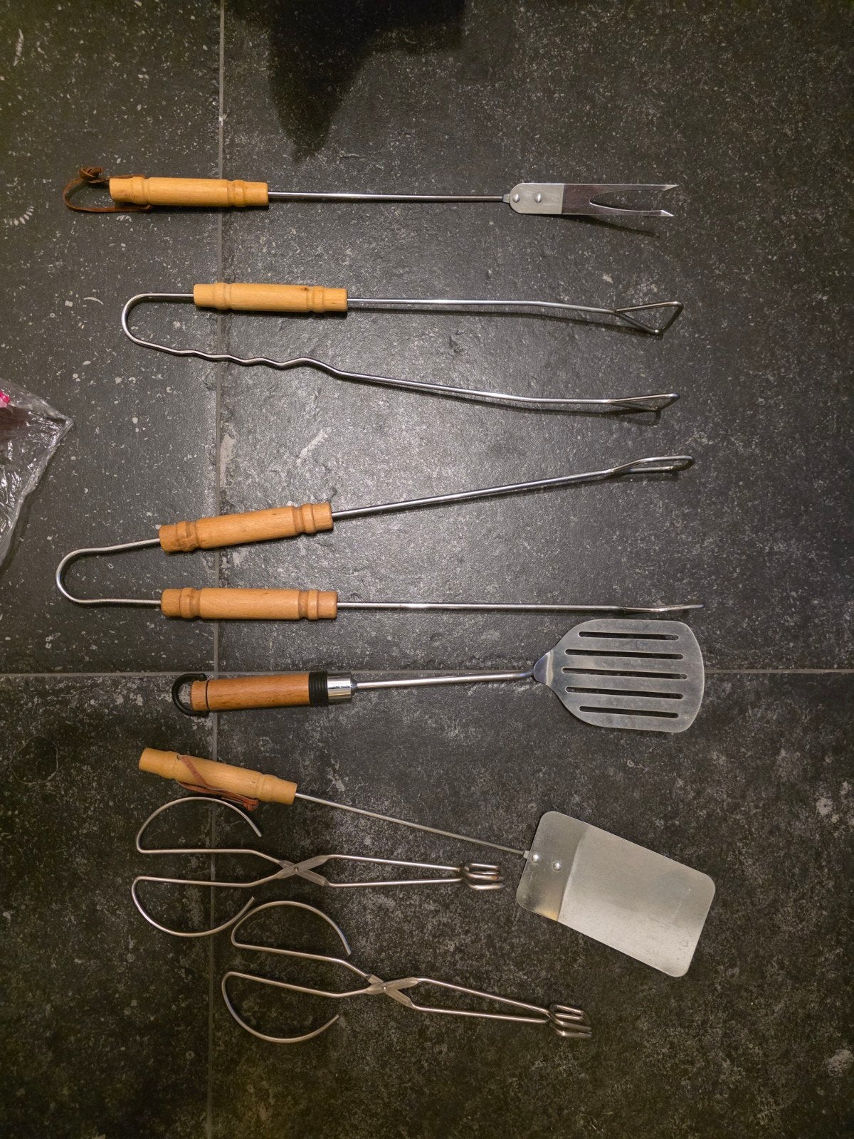 BBQ spatels en tangen set, Ophalen of Verzenden, Gebruikt