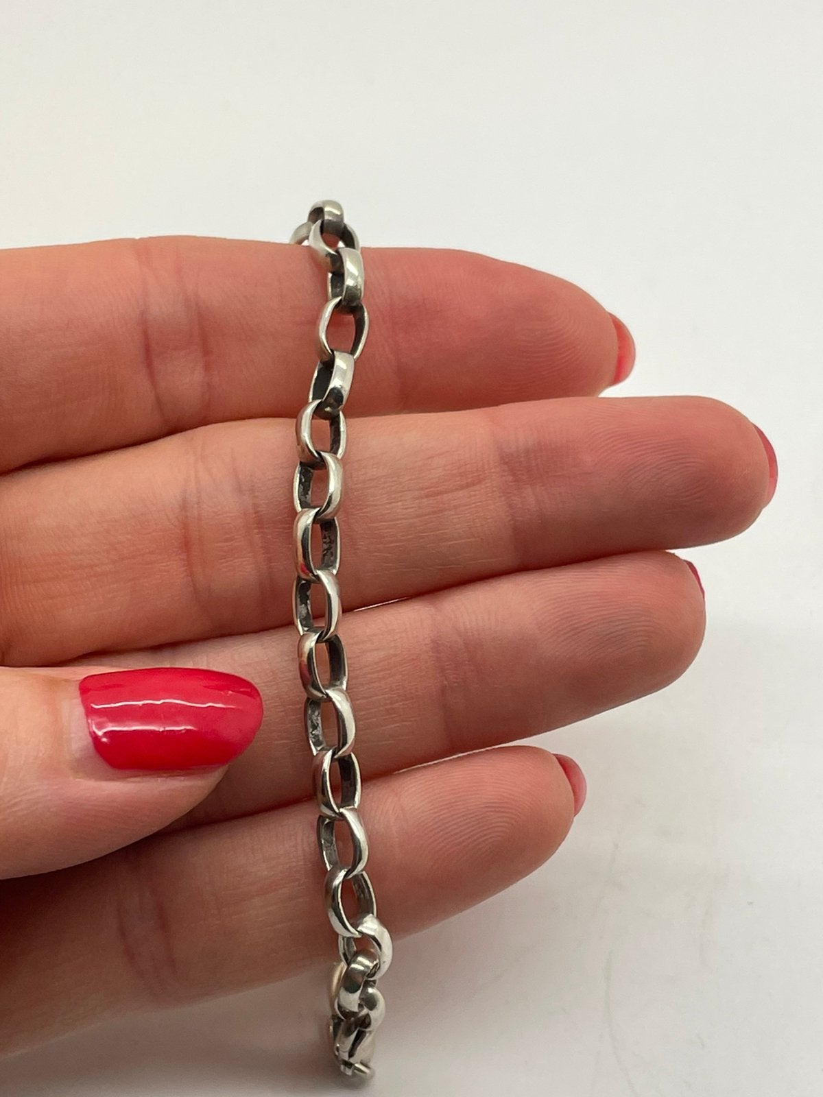 E597 Prachtige zilveren jasseron armband, Ophalen of Verzenden, X, Zilver, Zilver