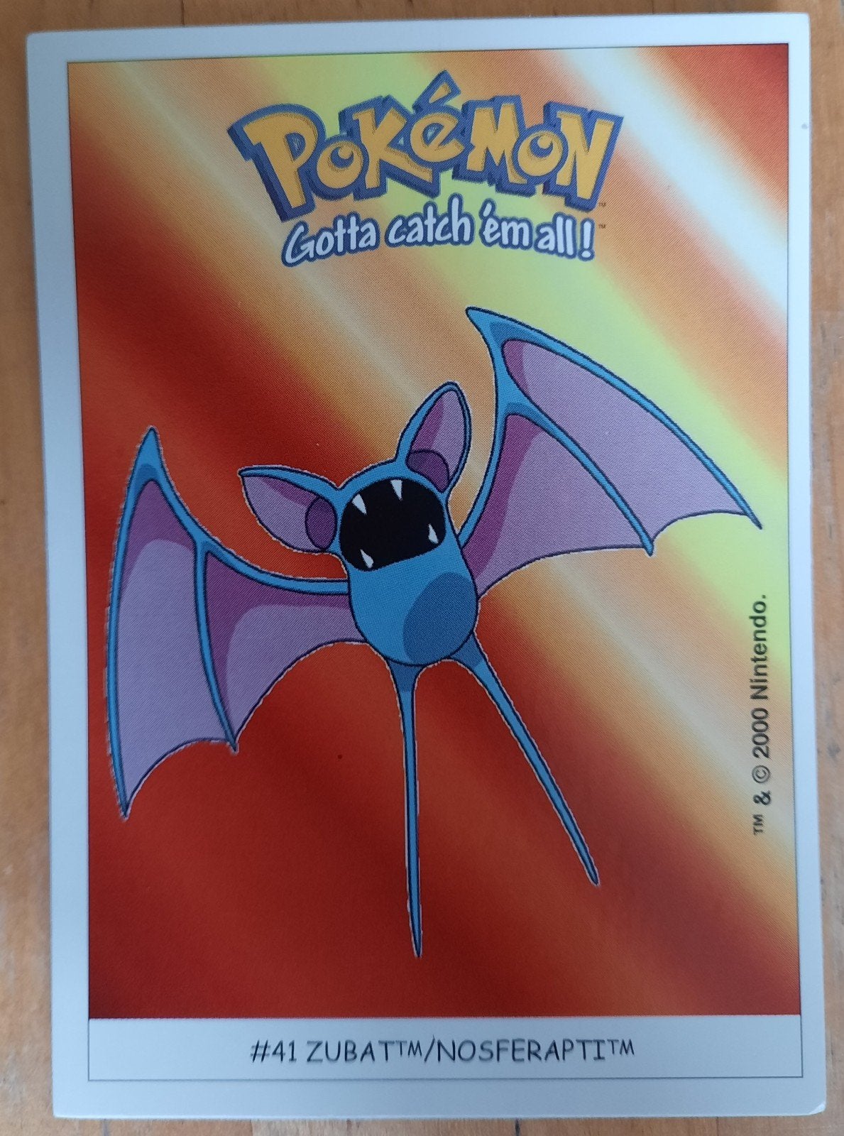 Pokémon Sticker #41 Zubat / Nosferapti - Dunkin Boomer, Hobby en Vrije tijd, Verzamelkaartspellen | Pokémon, Ophalen of Verzenden