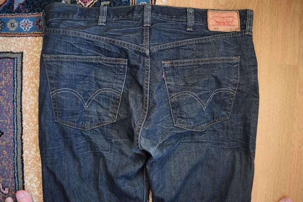 Levis Original 501 Vintage 90s Blauw Jeans Straight Leg Butt, W36 - W38 (confectie 52/54), Blauw, Ophalen of Verzenden, Gedragen