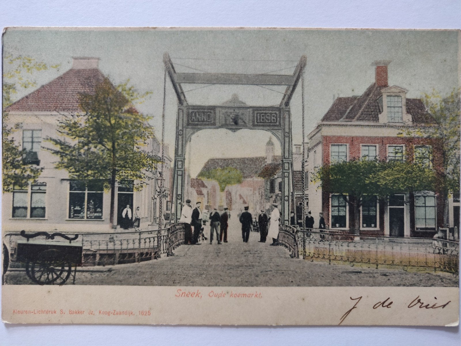 X2812 Sneek 1902 naar Opmeer Kleinrond Langweer, Ophalen of Verzenden, Voor 1920, Noord-Holland