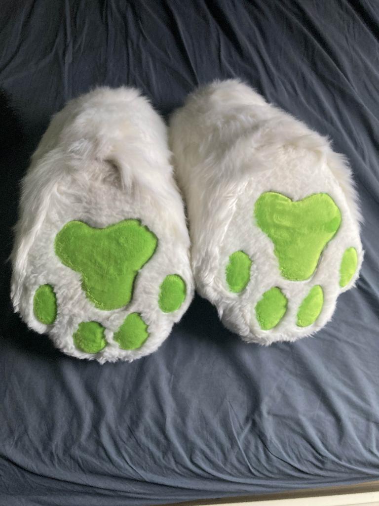 Fursuit Feetpaws (Limegreen glow in the dark)(Geen trade), Ophalen, Gebruikt, Overige typen