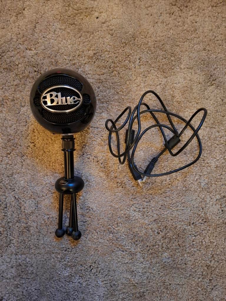 Blue Snowball - Computer Microfoon (Gaming), Muziek en Instrumenten, Microfoons, Ophalen of Verzenden, Zo goed als nieuw, Studiomicrofoon