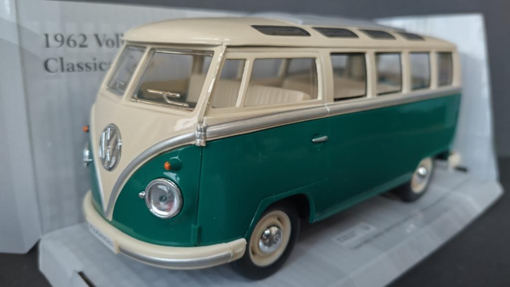 Volkswagen VW Transporter T1 Samba 1:24 Kinsmart Pol, Overige merken, Auto, Verzenden, .