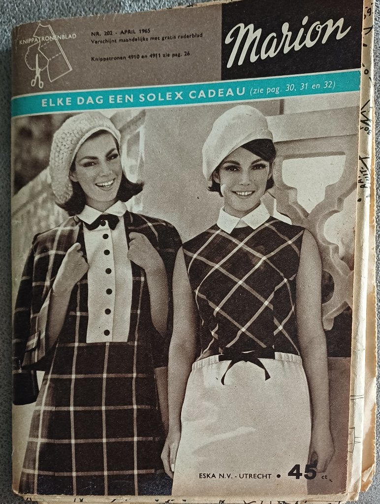 Marion Knippatronenblad Nr. 202 - April 1965, Marion, Vrouw, Ophalen of Verzenden, Overige typen