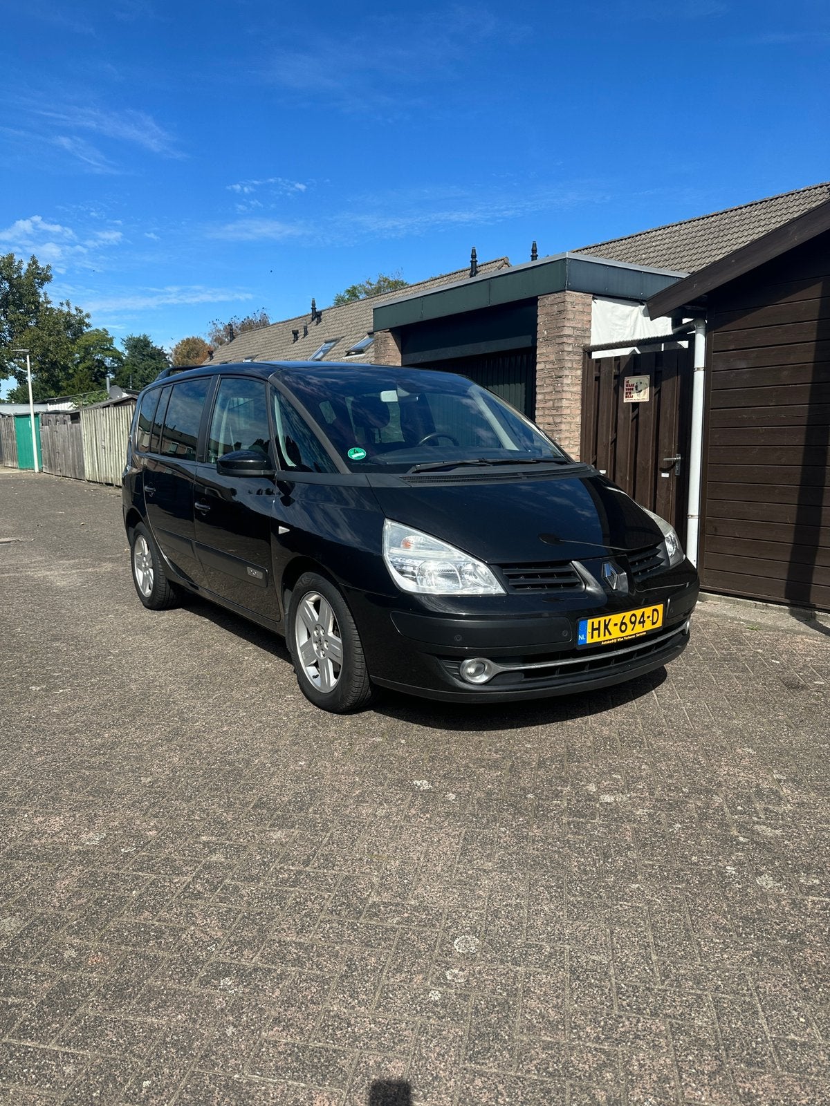 Renault Espace 2.0 16V Turbo 125KW E4 2007 Zwart, Auto's, 1998 cc, 4 cilinders, 2000 kg, 7 stoelen