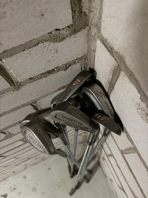 golftas  draag tas karretje    clubs ook  vintage club, Ophalen, Gebruikt, Unisex volwassen