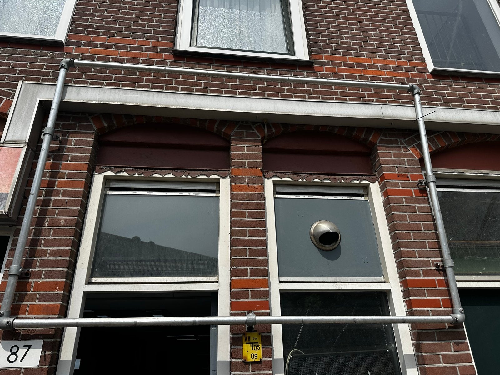 Metalen buisconstructie / Frame voor reclamebord, Verzamelen, Merken en Reclamevoorwerpen, Ophalen of Verzenden, Gebruikt, Reclamebord