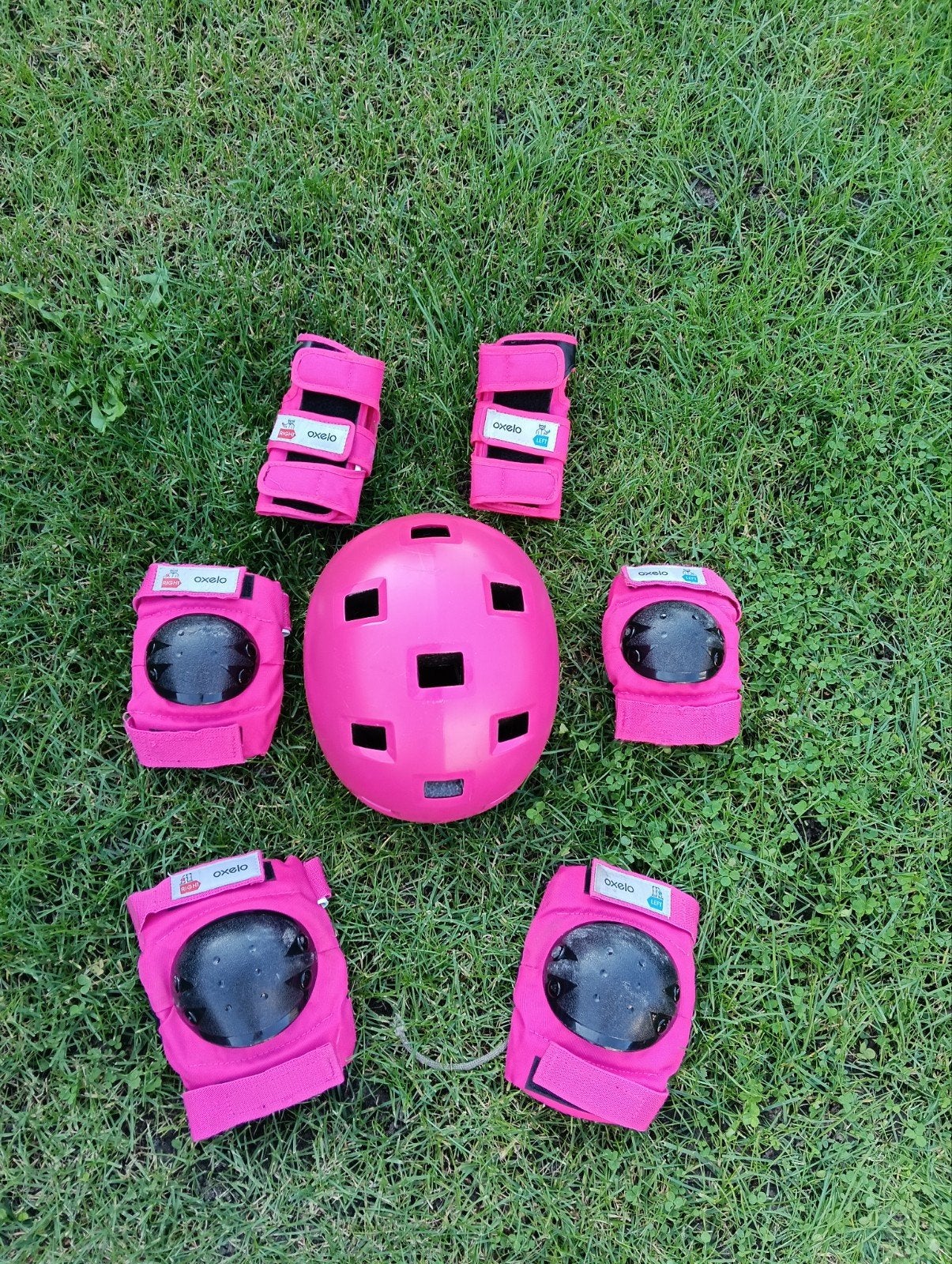 Decathlon Oxelo Beschermset Roze - Maat XS, Kinderen en Baby's, Ophalen, Zo goed als nieuw, Kinderen