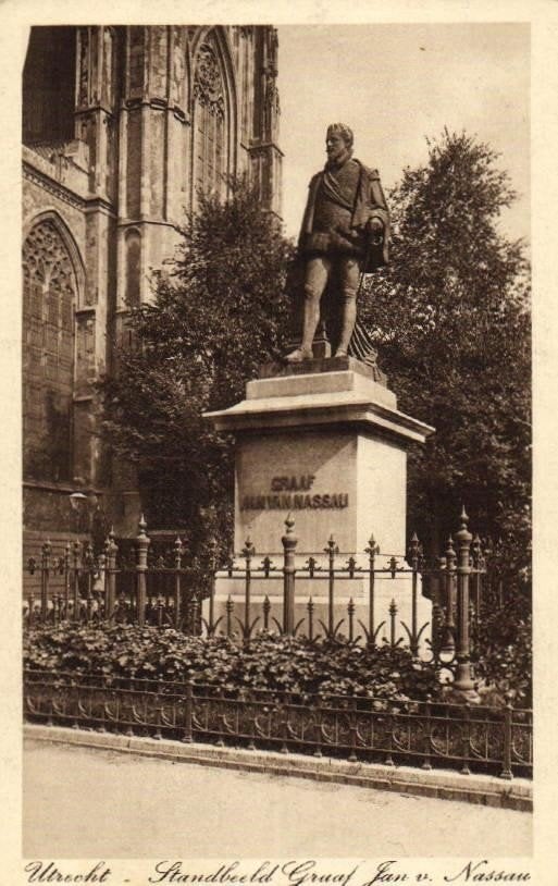 Utrecht - Standbeeld Graaf Jan v. Nassau - ongelopen, Ophalen of Verzenden, 1920 tot 1940, Ongelopen, Utrecht