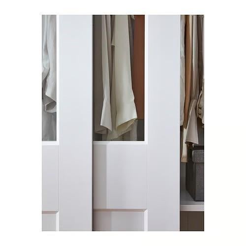 GRIMO schuifdeur, set van 2, 150x236 cm, glas/wit, 100 tot 150 cm, 200 cm of meer, Nieuw, Ophalen of Verzenden