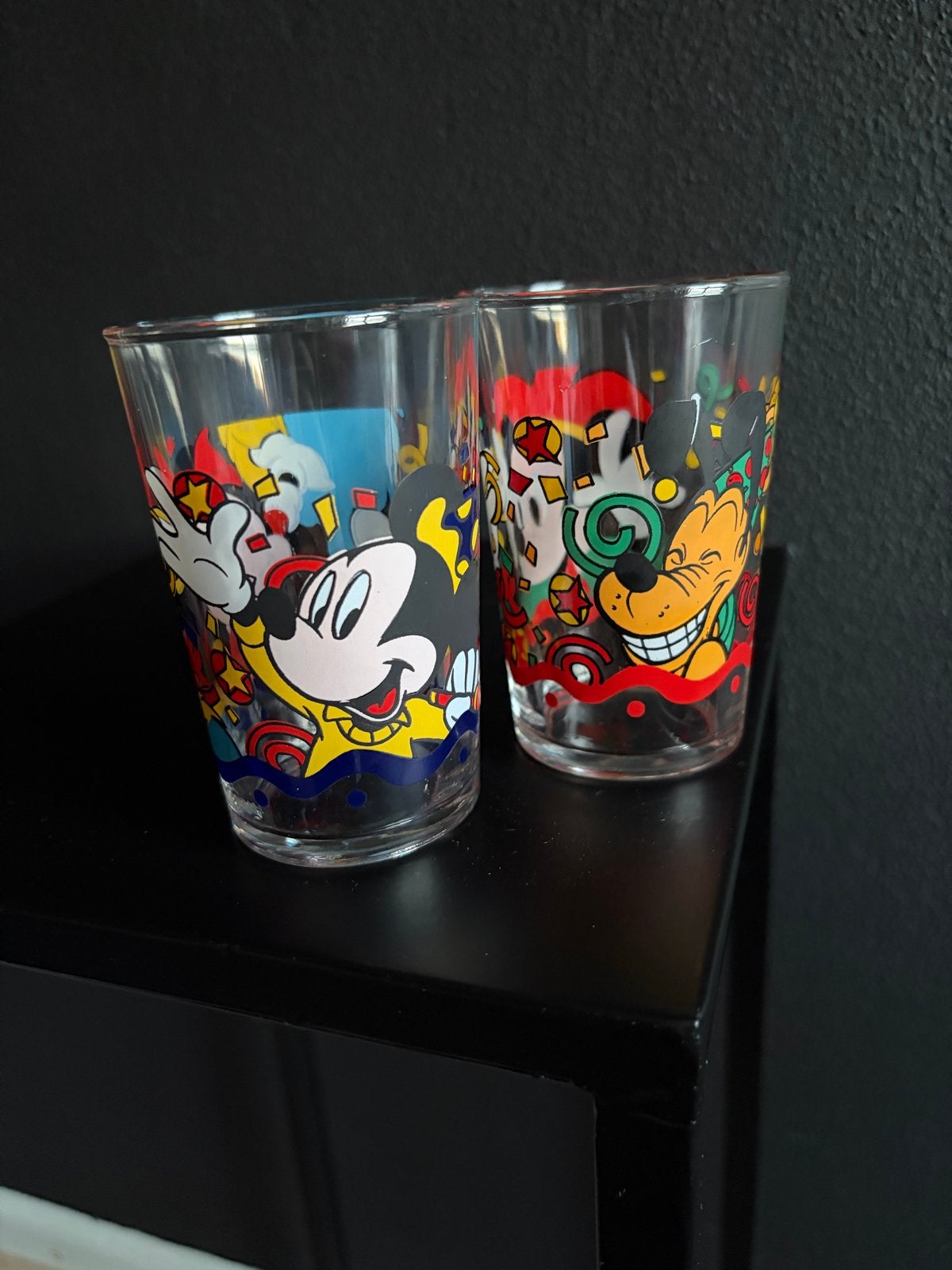 Disney VMC France Happy Days glazen vintage, Verzamelen, Ophalen of Verzenden, Mickey Mouse, Zo goed als nieuw, Servies