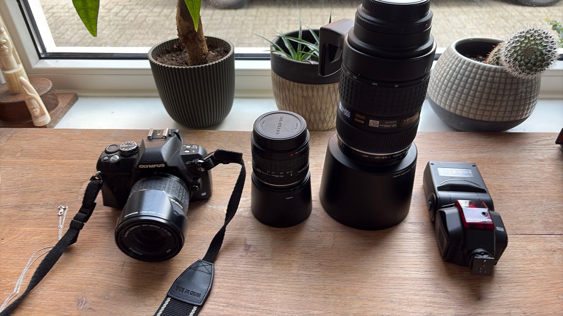 Olympus spiegel reflex camera met diverse lensen, Gebruikt, Spiegelreflex, Ophalen of Verzenden, Olympus