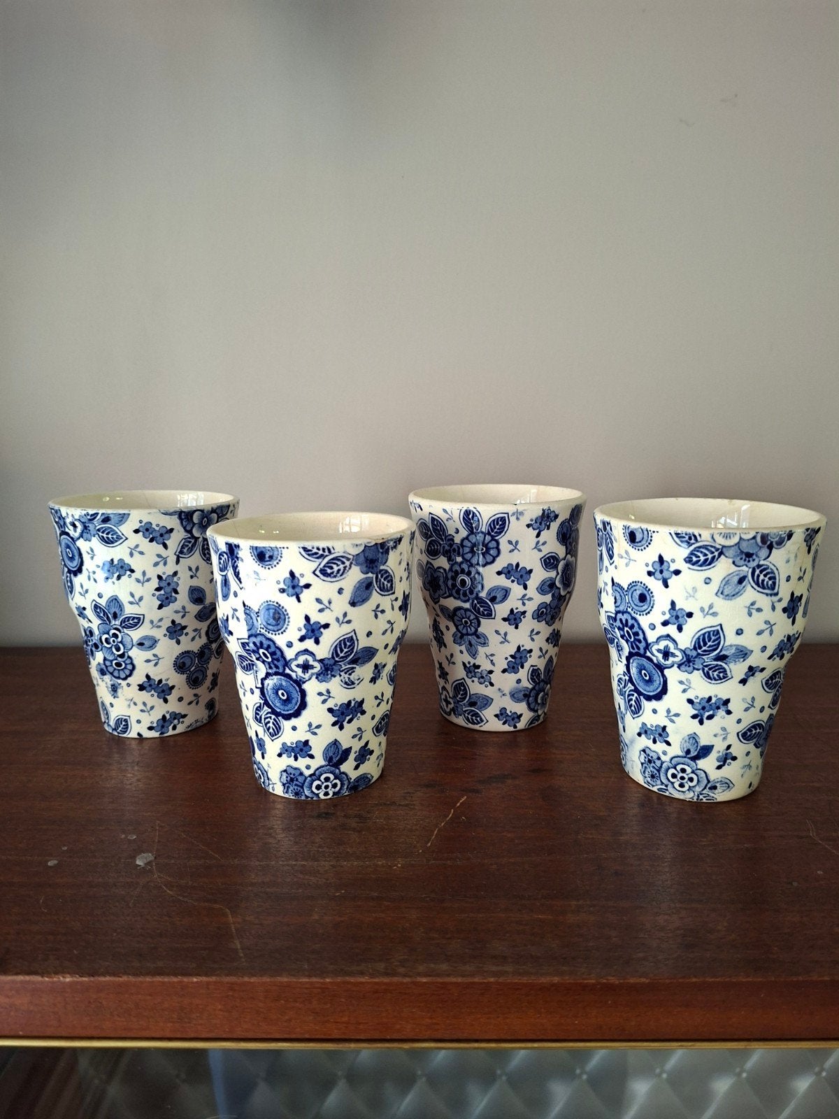 4 vintage mokken – Société Céramique Maastricht – 1938, Ophalen of Verzenden