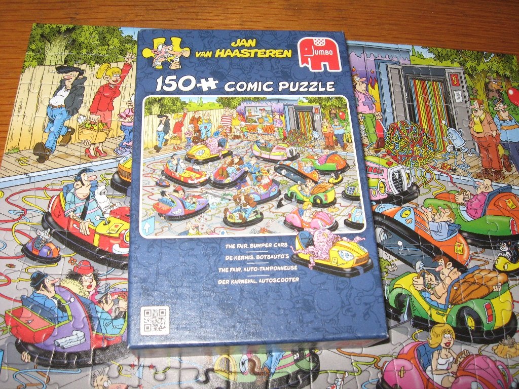 Jan van Haasteren DE KERMIS BOTSAUTO,S 150 stukjes, Ophalen of Verzenden, Minder dan 500 stukjes, Gebruikt, Legpuzzel