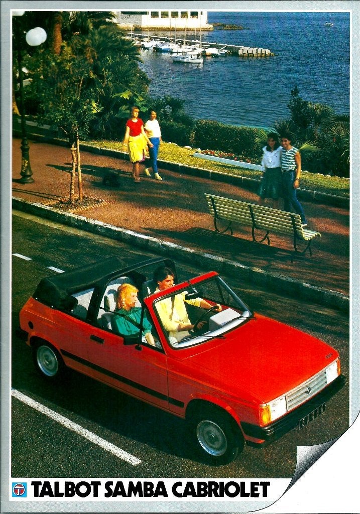 Folder Talbot Samba Cabriolet 1983, Ophalen of Verzenden, Gelezen, Overige merken