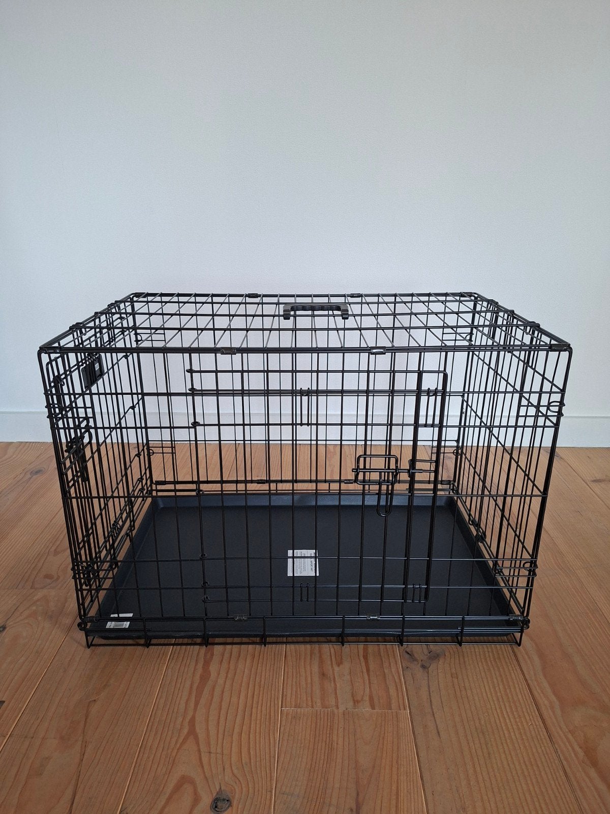 Draadbench Zwart 2 deurs met puppy paneel., Ophalen of Verzenden, Zo goed als nieuw