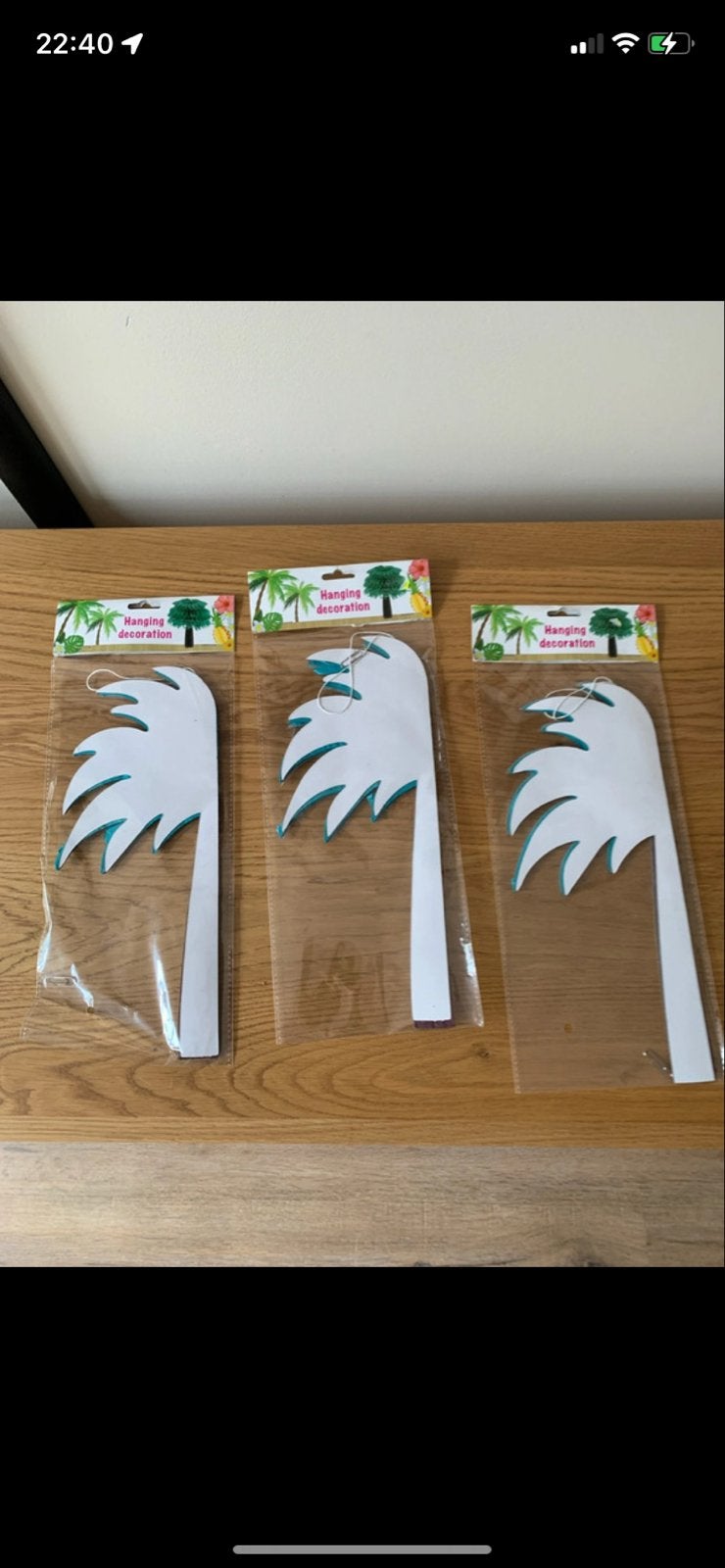 Hangdecoratie palmboom - 3 stuks, Ophalen of Verzenden, Nieuw, Versiering, Overige