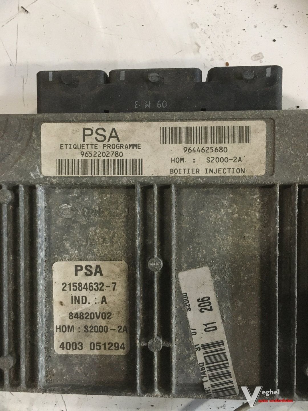 Peugeot 206 1.4 2003  Contactslot met  2 deurslotjes en comp, Gebruikt, -, -, Ophalen of Verzenden