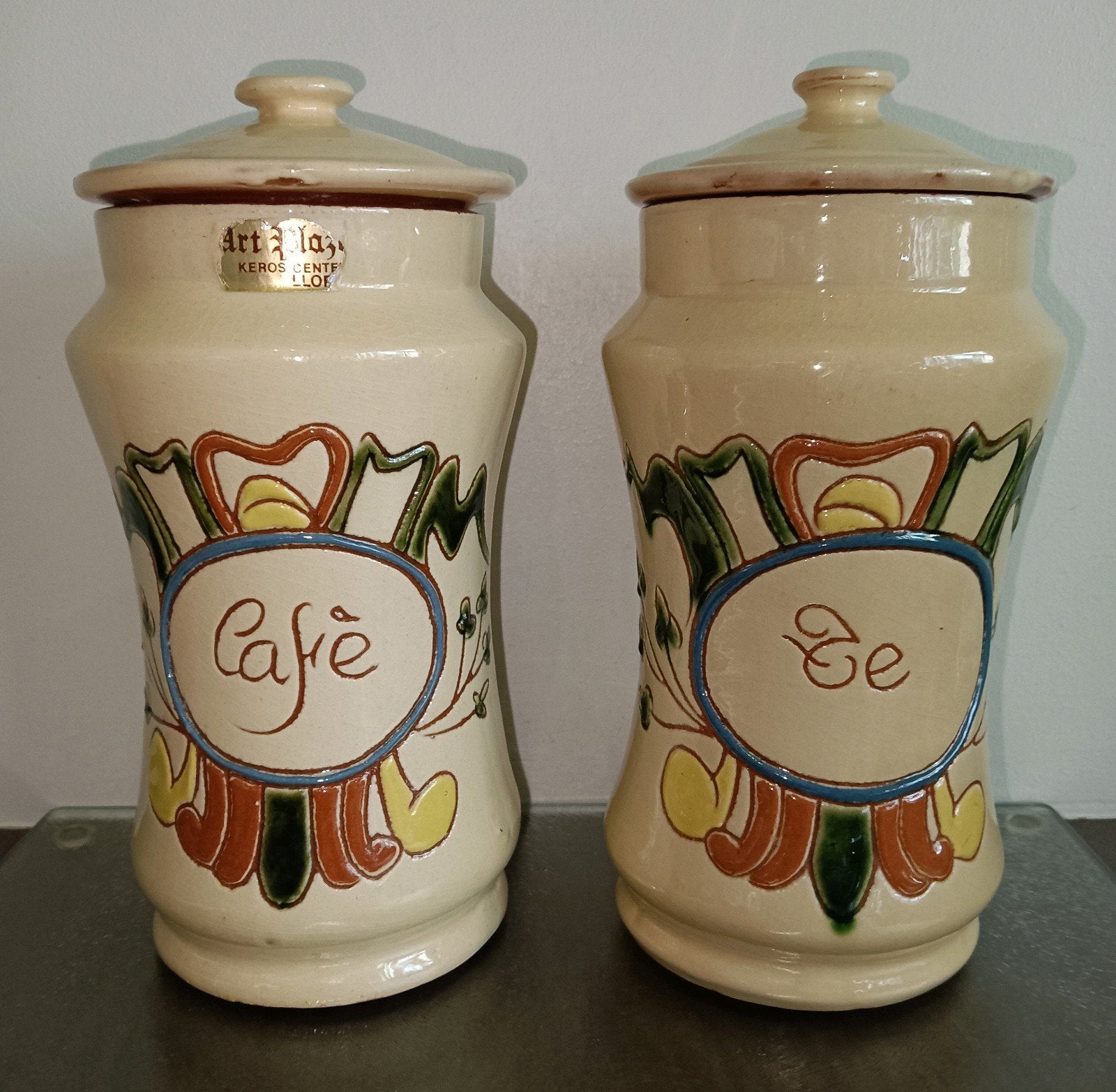 Vintage Keramische Koffie- en Theepotten Set, Ophalen of Verzenden