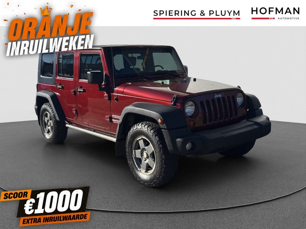Jeep Wrangler Unlimited 2.8 CRD High Sport | Trekhaak | Crui, Auto's, Jeep, Automaat, Gebruikt, 4 cilinders, 10 km/l
