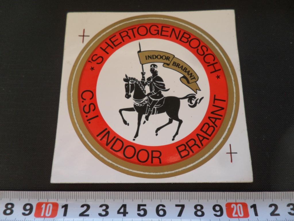 sticker 's Hertogenbosch C.S.I. Indoor Brabant  Paard Paarde, Ophalen, Zo goed als nieuw